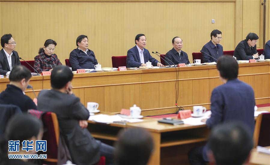 3月17日，中共中央政治局委員、中央書記處書記、中宣部部長劉奇葆在北京出席中華優(yōu)秀傳統(tǒng)文化傳承發(fā)展工作座談會。 新華社記者丁林攝
