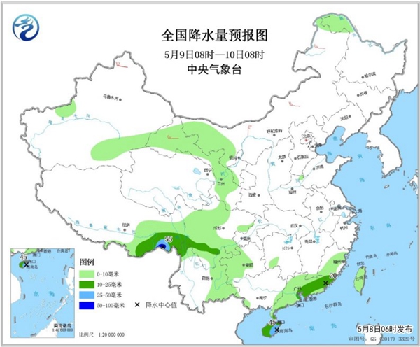 冷空氣要撤啦！今日全國降水整體弱 華南仍有強(qiáng)對(duì)流