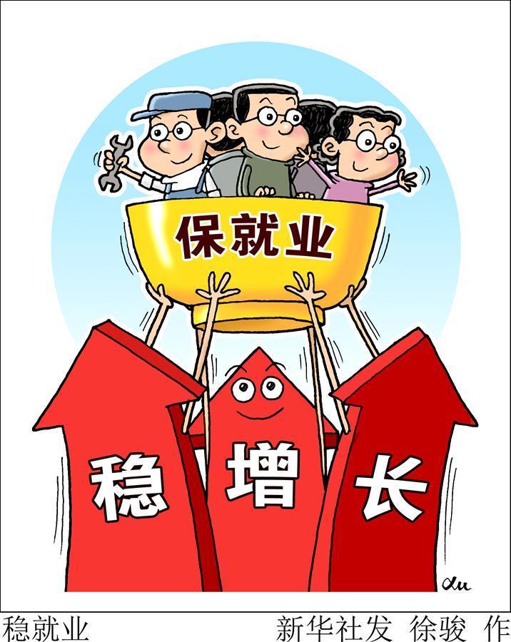 （圖表·漫畫）[兩會新華視點]穩就業