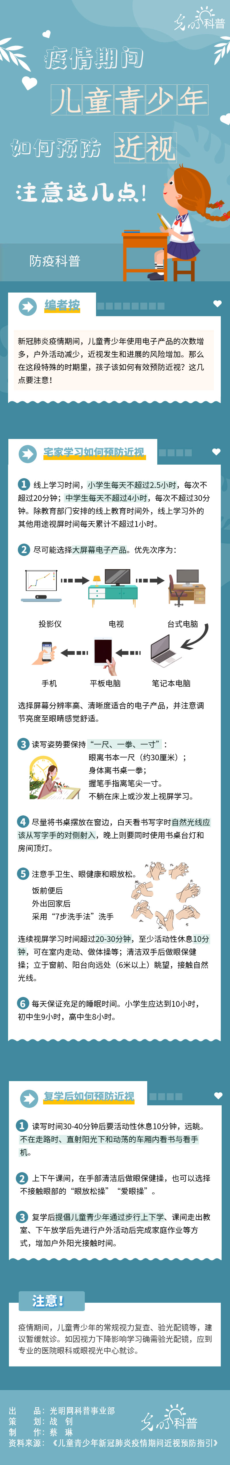 【防疫科普】疫情期間兒童青少年如何預(yù)防近視？注意這幾點(diǎn)！
