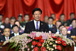 張春賢在慶祝新疆維吾爾自治區成立60周年大會上講話