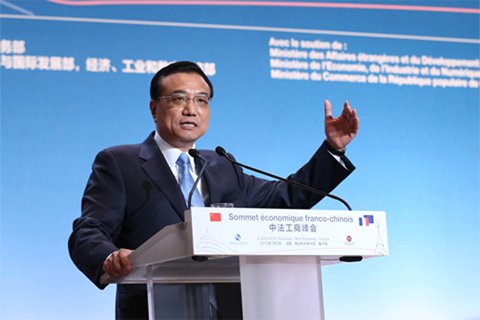 李克強總理2日在中法工商峰會演講時表示，中法建交50年來，兩國關系積累了寶貴經驗，未來50年的中法關系將更燦爛輝煌。中國政府網