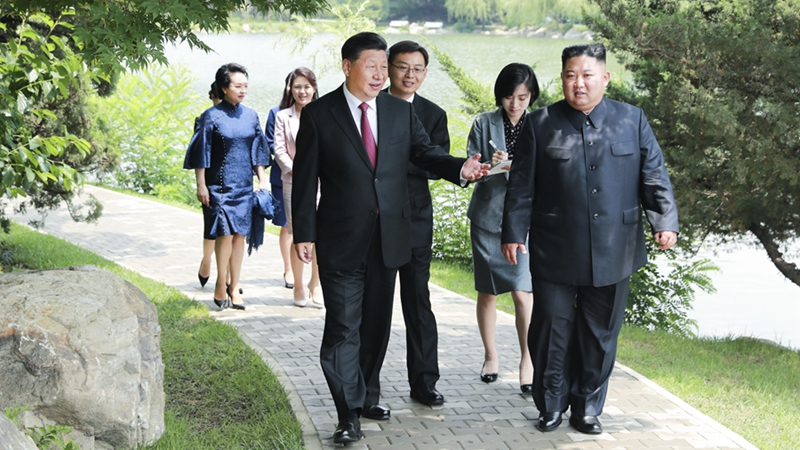 習(xí)近平會見朝鮮勞動(dòng)黨委員長、國務(wù)委員會委員長金正恩