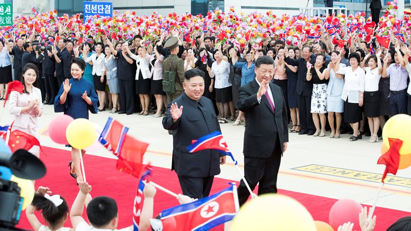 習(xí)近平出席金正恩舉行的歡送儀式